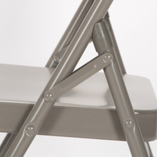 Titan Series Premium Triple-Braced Steel Folding Chair - Grey