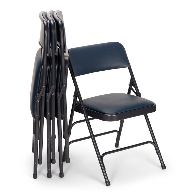 Titan Series Premium Triple-Braced Vinyl Padded Metal Folding Chair ...