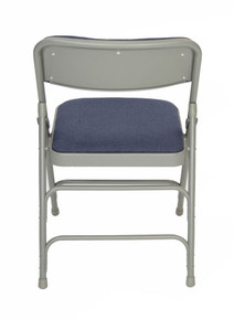 Titan Series Premium Triple-Braced Fabric Padded Metal Folding Chair - 2''  Cushion