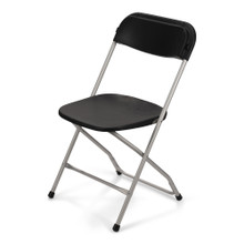 TitanPRO™ Aluminum Plastic Folding Chair-Black