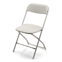 TitanPRO™ Aluminum Plastic Folding Chair-White