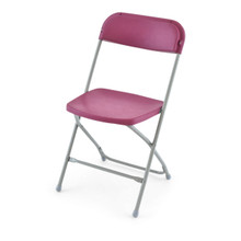 TitanPRO™ Plastic Folding Chair-Burgundy