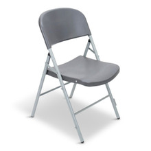 Titan Series™ Plastic Folding Chair - Non-Stacking - Dark Gray