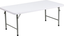 TitanPRO™ 24''W X 48''L X 19''H Kid's Granite White Plastic Folding Table
