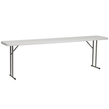 Titan Series™ 18''W x 96''L Granite White Plastic Folding Training Table