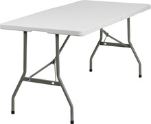 Titan Series™ 30''W x 72''L Plastic Bi-Folding Table
