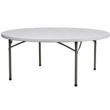 TitanPRO™ 72'' Round Plastic Folding Table