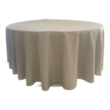 108'' Round Polyester Tablecloth - Gray