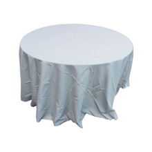 120'' Round Polyester Tablecloth - Gray