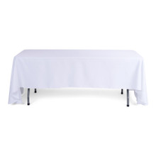 60x126'' Polyester Tablecloth - White