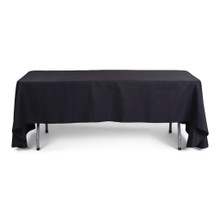 60x126'' Polyester Tablecloth - Black