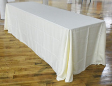 90x156'' Polyester Tablecloth - White