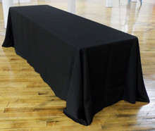 90x156'' Polyester Tablecloth - Black