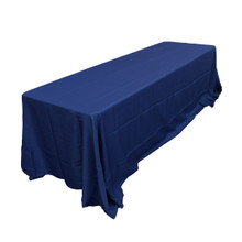 90x156'' Polyester Tablecloth - Navy Blue