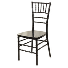Resin Chiavari Chair with Premium Steel Frame - Black