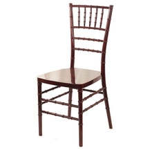 Resin Chiavari Chair with Premium Steel Frame - Mahogany