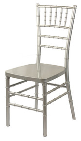 Resin Chiavari Chair with Premium Steel Frame - Silver