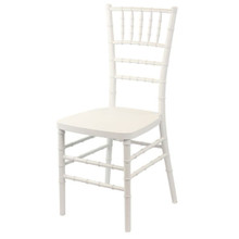 Resin Chiavari Chair with Premium Steel Frame - White