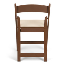 TitanPRO™ Brown Resin Folding Chair with Ivory Pad