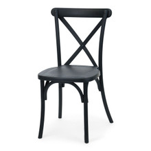 TitanPRO™ Resin Cross Back Chair  - Black