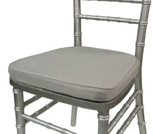 Chiavari Soft 2" Box Cushion Light Gray Padded Seat Event Chairs