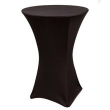 Spandex Fitted Stretch Table Cover for 30'' Cocktail Table - Black