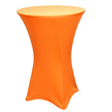Spandex Fitted Stretch Table Cover for 30'' Cocktail Table - Orange
