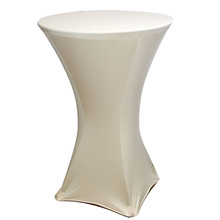 Spandex Fitted Stretch Table Cover for 30'' Cocktail Table - Champagne