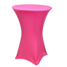 Spandex Fitted Stretch Table Cover for 30'' Cocktail Table - Fuchsia