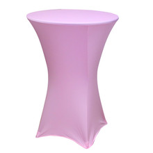 Spandex Fitted Stretch Table Cover for 30'' Cocktail Table - Pink