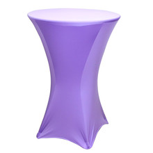 Spandex Fitted Stretch Table Cover for 30'' Cocktail Table - Lavender