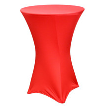 Spandex Fitted Stretch Table Cover for 30'' Cocktail Table - Red
