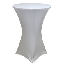 Spandex Fitted Stretch Table Cover for 30'' Cocktail Table - Silver