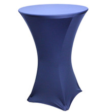 Spandex Fitted Stretch Table Cover for 30'' Cocktail Table - Navy Blue