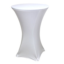 Spandex Fitted Stretch Table Cover for 24'' Cocktail Table - White