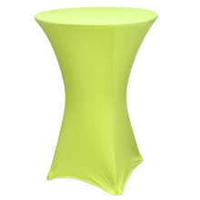 Spandex Fitted Stretch Table Cover for 30'' Cocktail Table - Yellow
