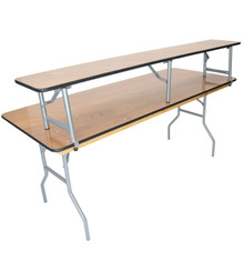 Titan Series™ Wood Folding Table - BAR TOP - for 6' banquet table