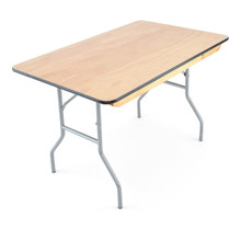 Titan Series™ Wood Folding Table - 4'x30'' banquet -vinyl edge
