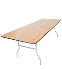 Titan Series™ Wood Folding Table - 6'x40'' banquet -vinyl edge