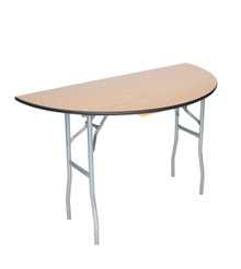 Titan Series™ Wood Folding Table - 48'' 1/2 round -