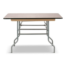 Titan Series™ Wood Folding Table - 48x48'' square - vinyl edge