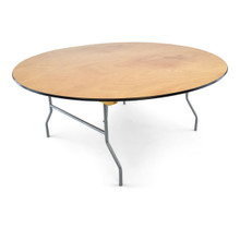 Titan Series™ 72'' Round Wood Folding Table