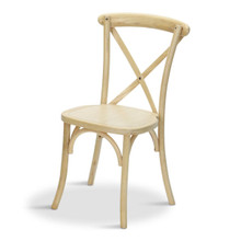 Farmhouse Cross Back (X-back) Chair- Natural with Black Grain