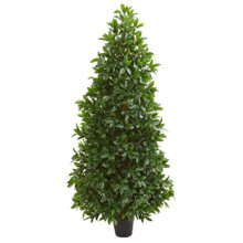 5 Feet Bay Leaf Cone Topiary Artificial Tree UV Resistant (Indoor/Outdoor)