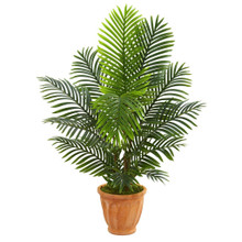 4.5 Feet Paradise Palm Artificial Tree in Terra Cotta Planter