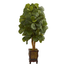 4.5 Feet Fiddle Leaf Artificial Tree in Decorative Planter