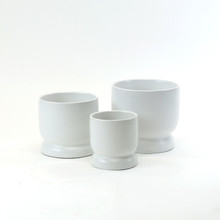 White Ceramic Modern Pedestal Bowl - 36 Pieces