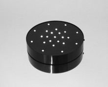 6 LED Decor Light Small Black Round, Re-usable Small Disks Plate, 7" diameter