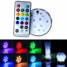12 White LED Light Base (Individual With Remote, 3x AAA Batteries not included)