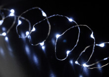 Case of 24 White LED String with 20 Rice Lights (comes with 2x CR2032)